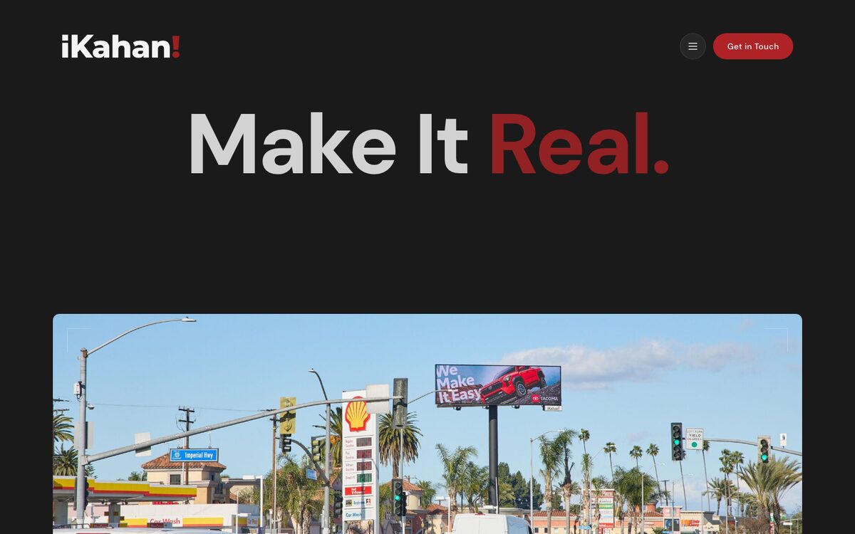 iKahan Media website on desktop