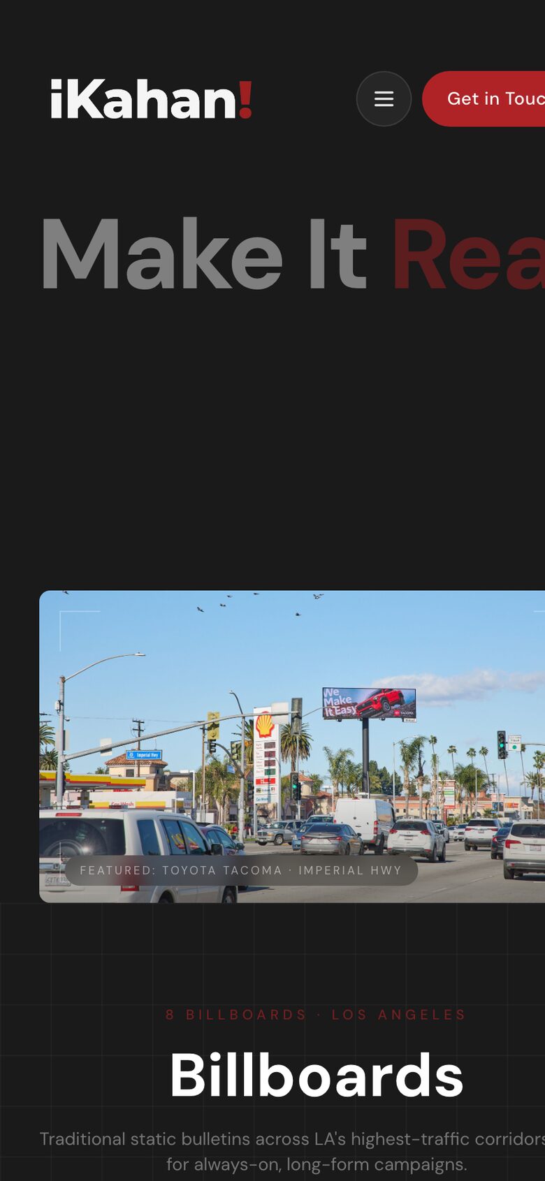iKahan Media website on mobile