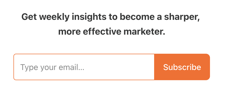 Effective newsletter subscription with clear customer benefit