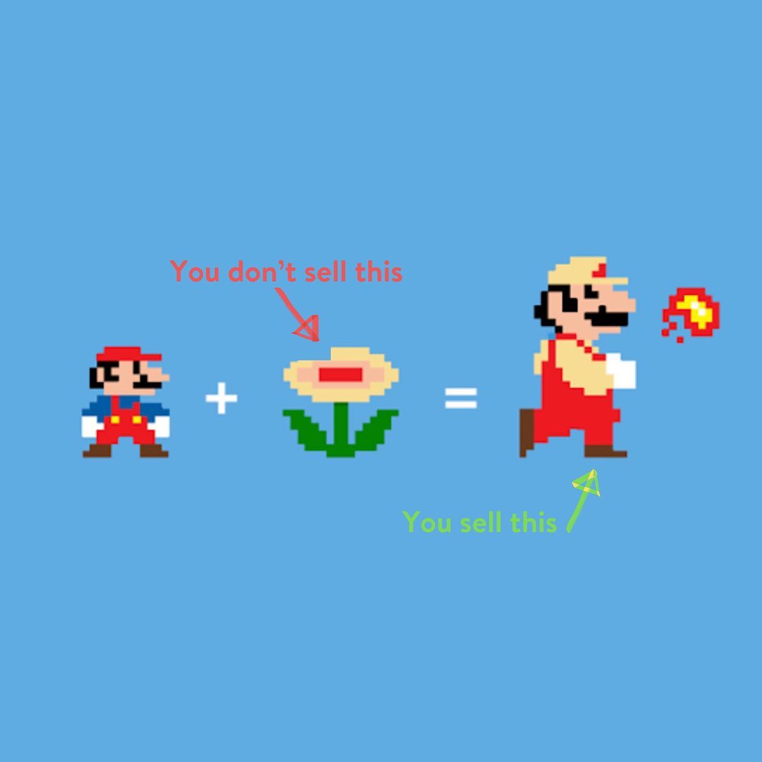 Super Mario transformation: Little Mario, Fire Flower, Fire Mario